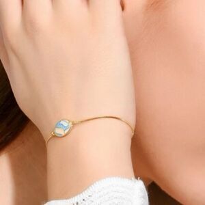 18k gold tone Oval elegant bracelet